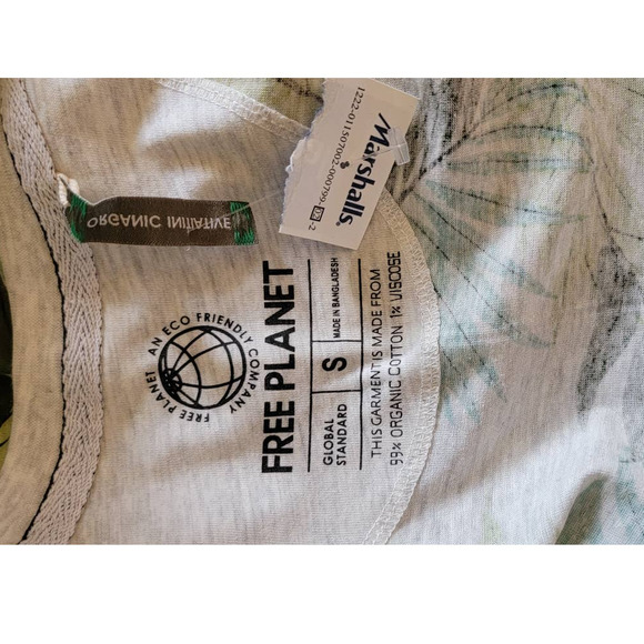 NEW! Free Planet Organic Palm Crew Tee - Men's S - NWT - Picture 3 of 3